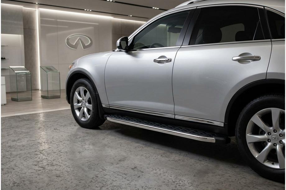 Infiniti FX 2003–2008 Stranske stopnice BlackLine (2 kos, aluminij) Image