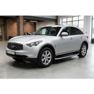 Stranski pragovi Tayga Grey (2 kosa, aluminij) Infiniti FX 2003–2008 fotografija 1