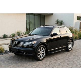 Stranski pragovi Tayga Black (2 kos, aluminij) Infiniti FX 2003–2008 fotografija 1