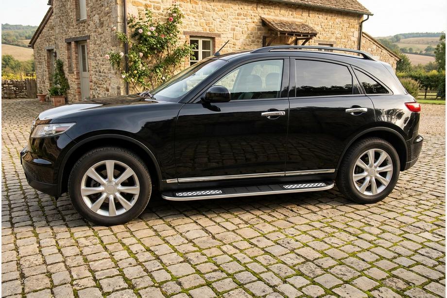 Infiniti FX 2003–2008 Stranske stopnice Tayga V2 (2 kos, aluminij) Image