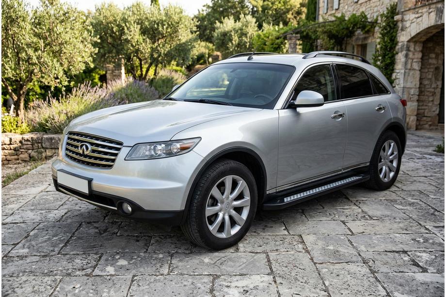 Infiniti FX 2003–2008 Stranske stopnice Vision New Black (2 kos, aluminij) Image