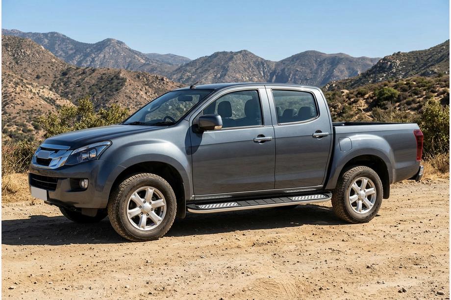 Isuzu D-Max 2011–2019 Stranske stopnice Tayga V2 (2 kos, aluminij) Image