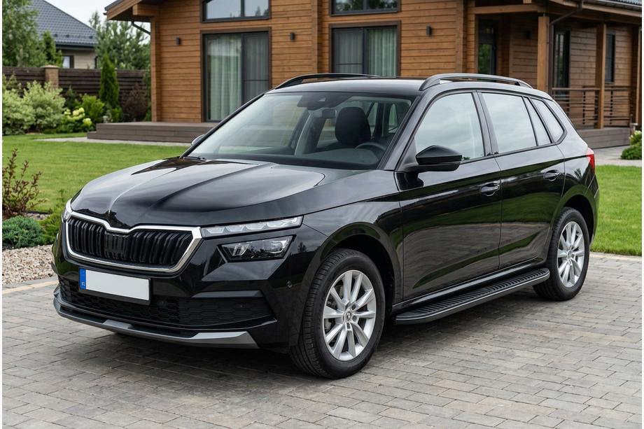 Skoda Kamiq 2019– Stranski pragovi Tayga Black (2 kos, aluminij) Image
