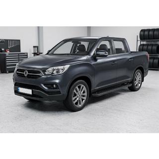 Bočne stopnice Allmond Black (2 kosa, aluminij) SsangYong Musso ІІ 2018– fotografija 1