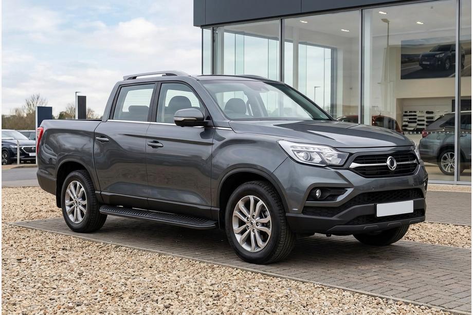 SsangYong Musso II 2018– Stranski pragovi Tayga Black (2 kos, aluminij) Image