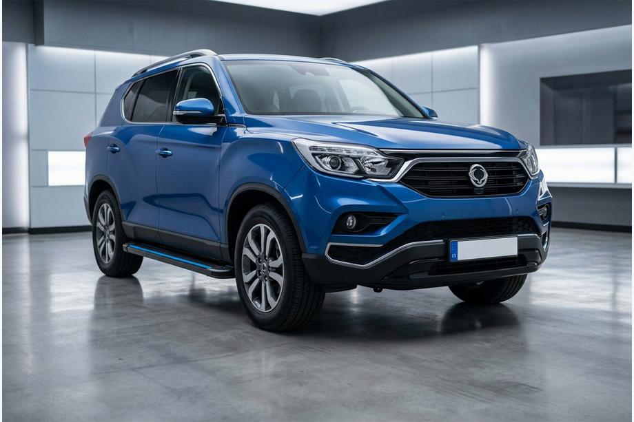 SsangYong Rexton II 2017– Bočne stopnice Maya Blue (2 kos, aluminij) Image
