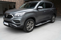 SsangYong Rexton II 2017– Stranske stopnice Tayga V2 (2 kos, aluminij) fotografija 1