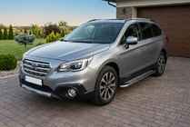 Subaru Outback 2014–2019 Stranske stopnice Maydos V2 (2 kosa, aluminij) fotografija 1