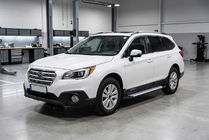 Subaru Outback 2014–2019 Stranske stopnice Allmond Grey (2 kosa, aluminij) fotografija 1
