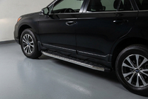 Subaru Outback 2014–2019 Stranske stopnice BlackLine (2 kos, aluminij) fotografija 1