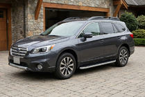 Subaru Outback 2014–2019 Stranski pragovi Tayga Grey (2 kosa, aluminij) fotografija 1