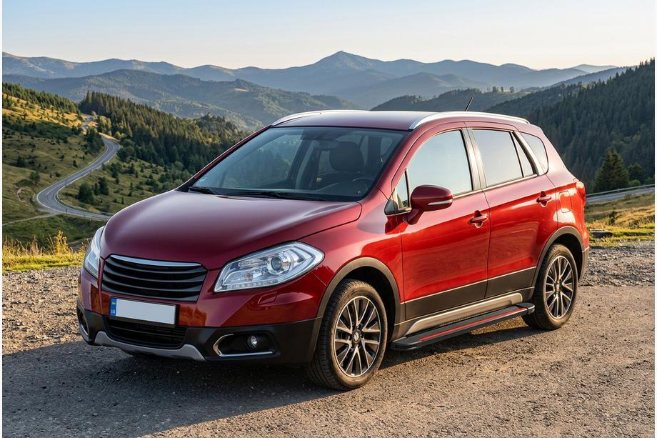 Suzuki SX4 S-Cross 2013–2016 Bočne stopnice Maya Red (2 kos, aluminij) Image