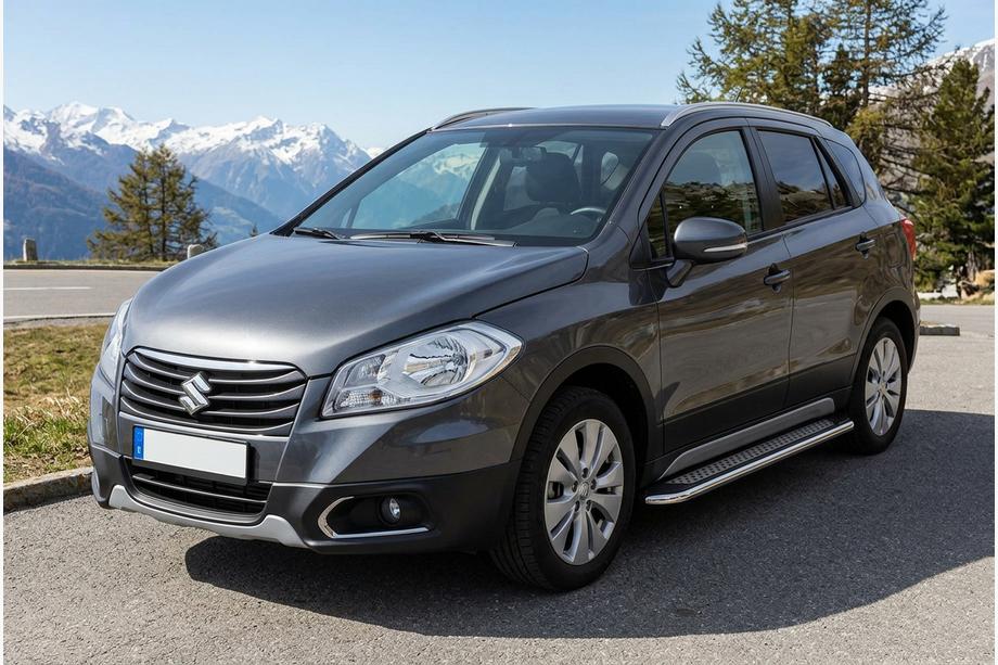 Suzuki SX4 S-Cross 2013–2016 Stranski pragovi Maydos V2 (2 kos, aluminij / nerjaveče jeklo) Image