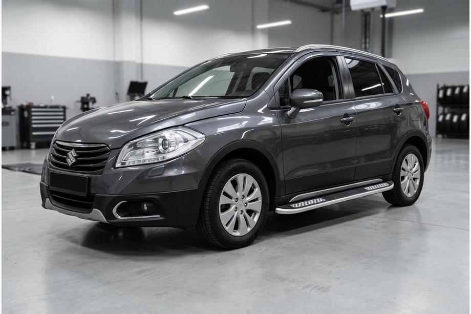 Suzuki SX4 S-Cross 2013–2016 Stranske stopnice Tayga V2 (2 kos, aluminij) Image
