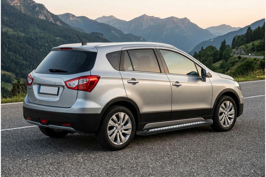 Suzuki SX4 S-Cross 2013–2016 Stranske stopnice Vision New Black (2 kos, aluminij) Image