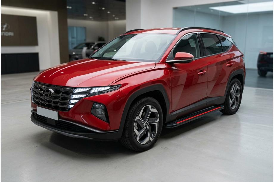 Hyundai Tucson NX4 2021– Bočne stopnice Maya Red (2 kos, aluminij) Image
