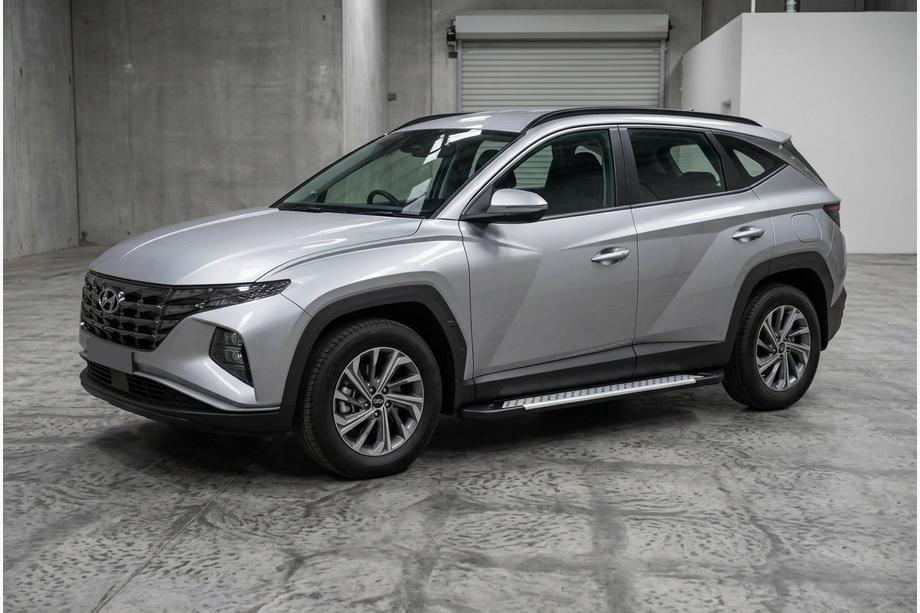 Hyundai Tucson NX4 2021– Stranske stopnice Allmond Grey (2 kosa, aluminij) Image