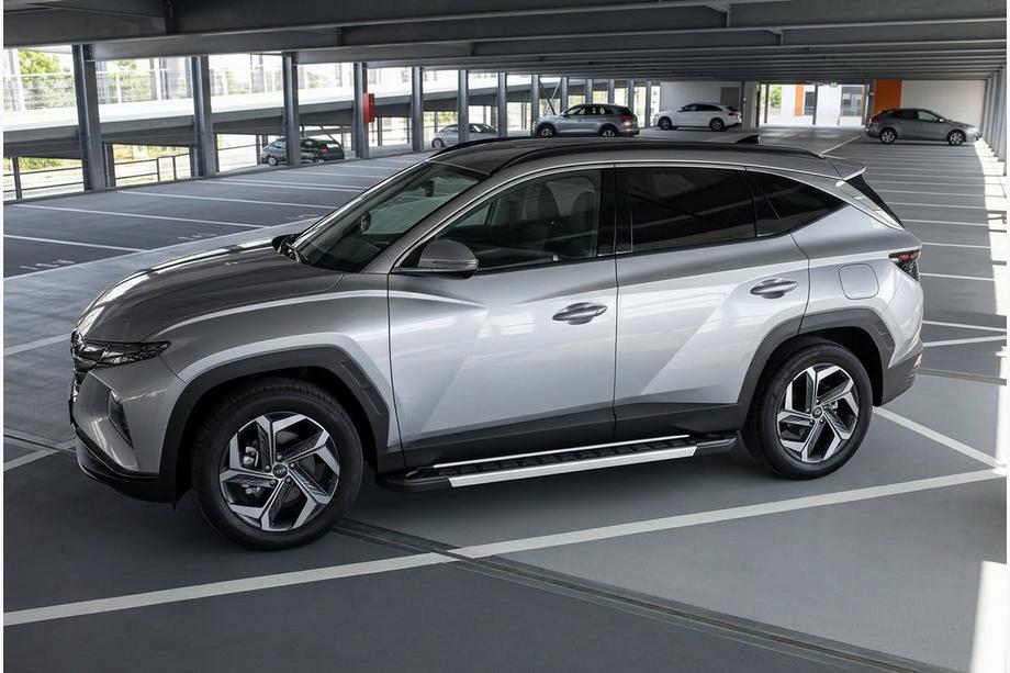 Hyundai Tucson NX4 2021– Stranske stopnice RedLine (2 kos, aluminij) Fotografija 1