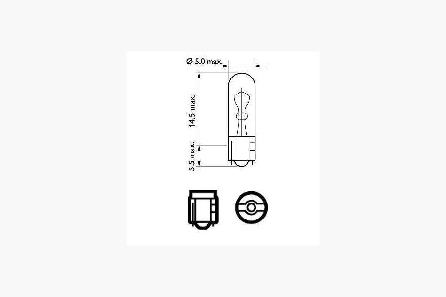 Osram 2721 kontrolna žarnica W1,2W 12V W2x4.6D Fotografija 2