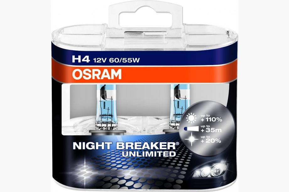 Osram H4 60/55W Night Breaker Unlimited +110% 64193NBU žarnica za glavni žaromet Fotografija 1