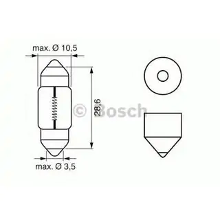 Osram 6438 C10W 28 mm 12V SV8.5-8 signalna žarnica fotografija 2