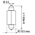 Osram 6480 C18W 41 mm 24V SV8.5-8 signalna žarnica fotografija 2