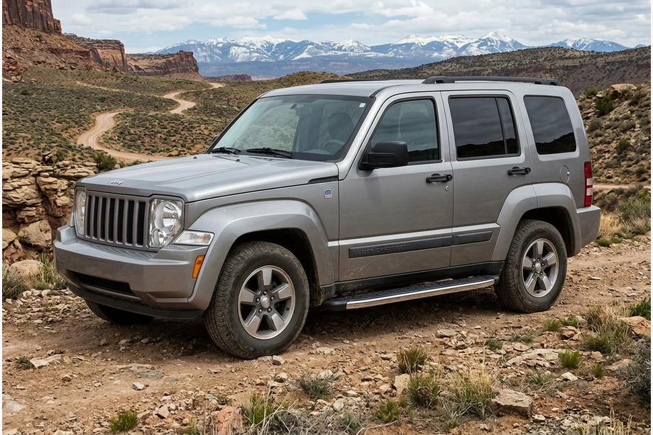 Jeep Cherokee/Liberty 2007–2013 Stranske stopnice BlackLine (2 kos, aluminij) Fotografija 1