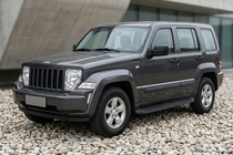Jeep Cherokee/Liberty 2007–2013 Stranski pragovi Tayga Black (2 kos, aluminij) fotografija 1