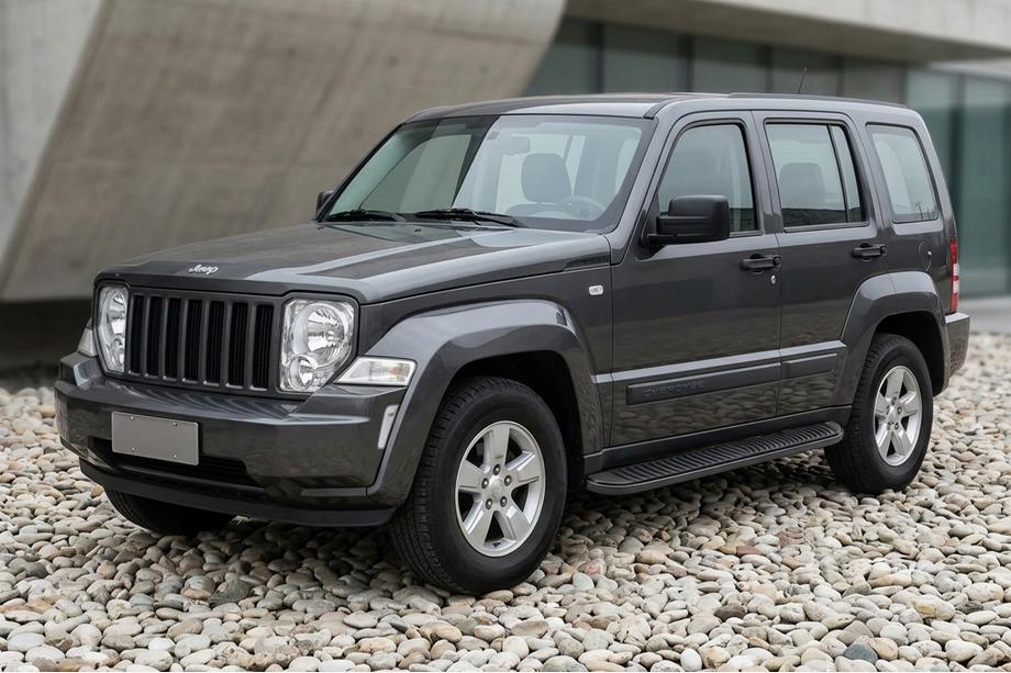 Jeep Cherokee/Liberty 2007–2013 Stranski pragovi Tayga Black (2 kos, aluminij) Image