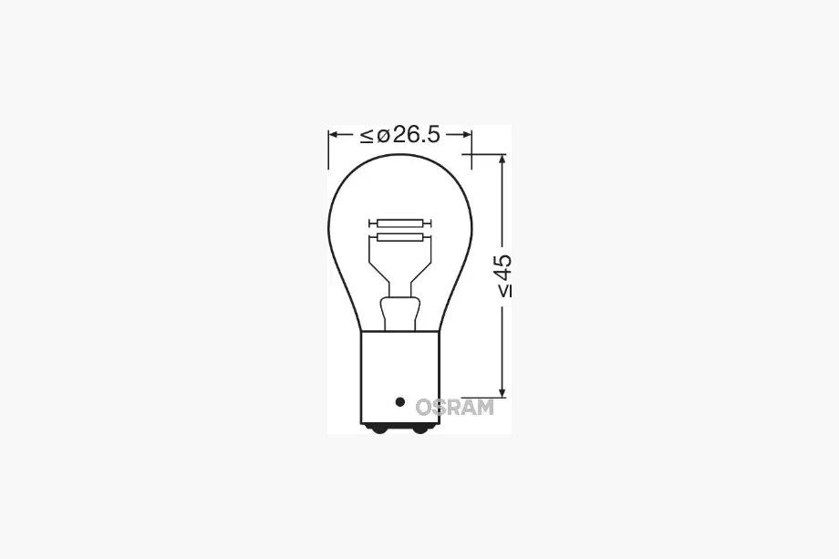 Signalna žarnica Osram 7537 P21/5W 24V 21W BA15d Fotografija 2