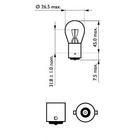 Philips 12498 P21W 12V BA15S smerna žarnica fotografija 2