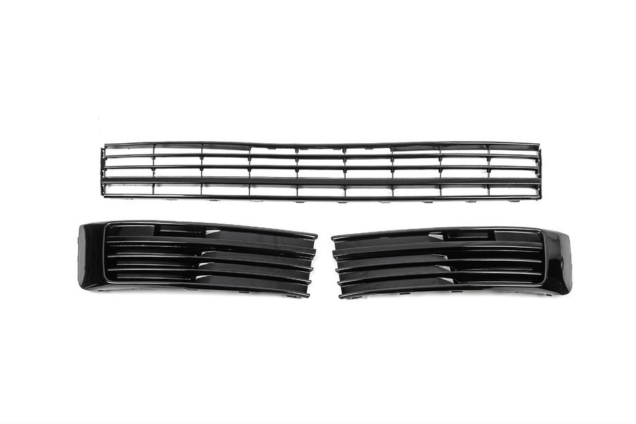 Volkswagen T6 2015–2024 Sprednje spodnje rešetke (3-delne, sijajne) Image