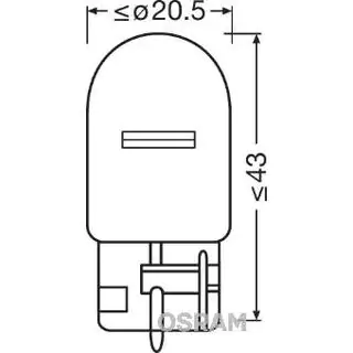 Smerna žarnica Osram 7505 W21W 12V 21W W3x16d (1 kos) fotografija 2
