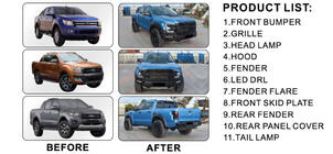 Ford Ranger 2011–2022 Karoserijski body kit (dizajn F150 Raptor 2015-2020) fotografija 2