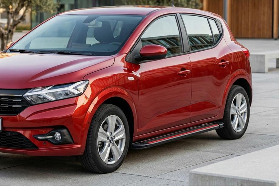 Dacia Sandero 2021– Bočne stopnice Maya Red (2 kos, aluminij) Image