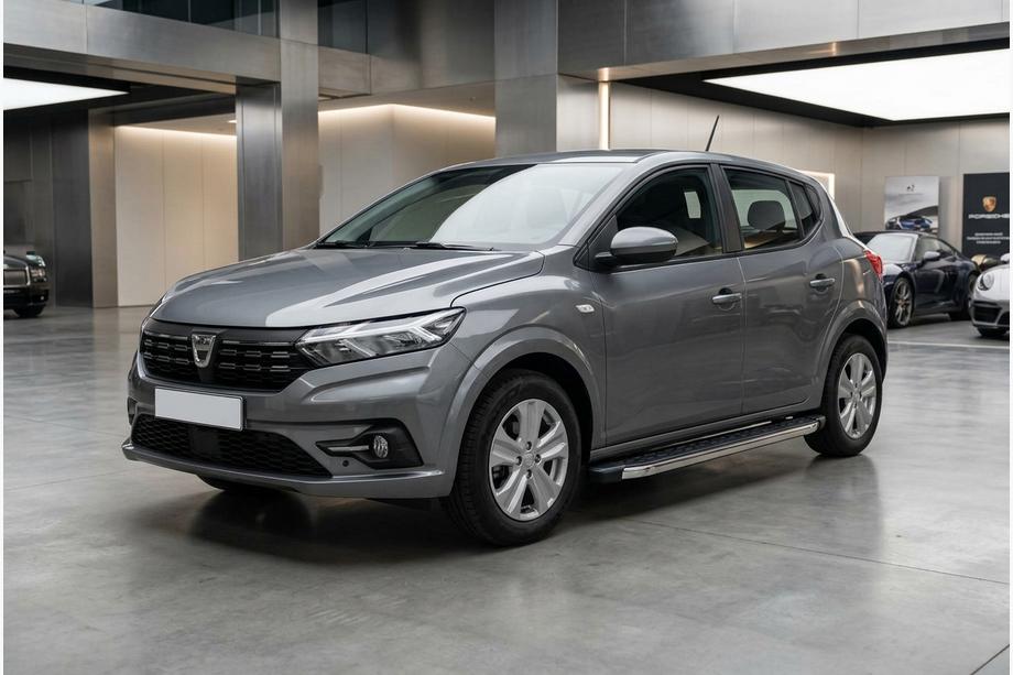 Dacia Sandero 2021– Stranske stopnice BlackLine (2 kos, aluminij) Image