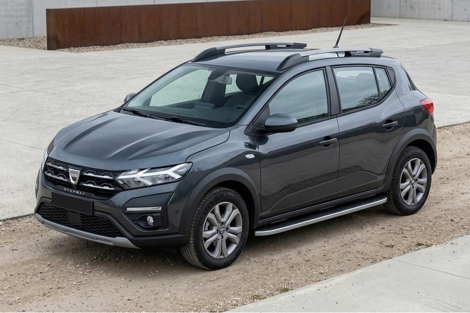 Dacia Sandero 2021– Stranski pragovi Tayga Grey (2 kosa, aluminij) Image
