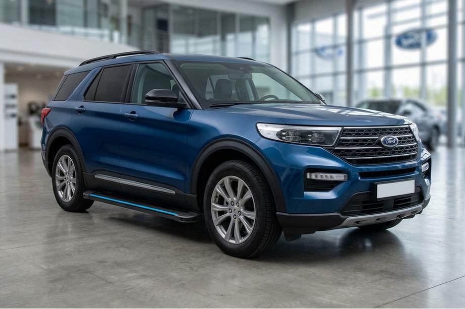 Ford Explorer 2019– Bočne stopnice Maya Blue (2 kos, aluminij) Image