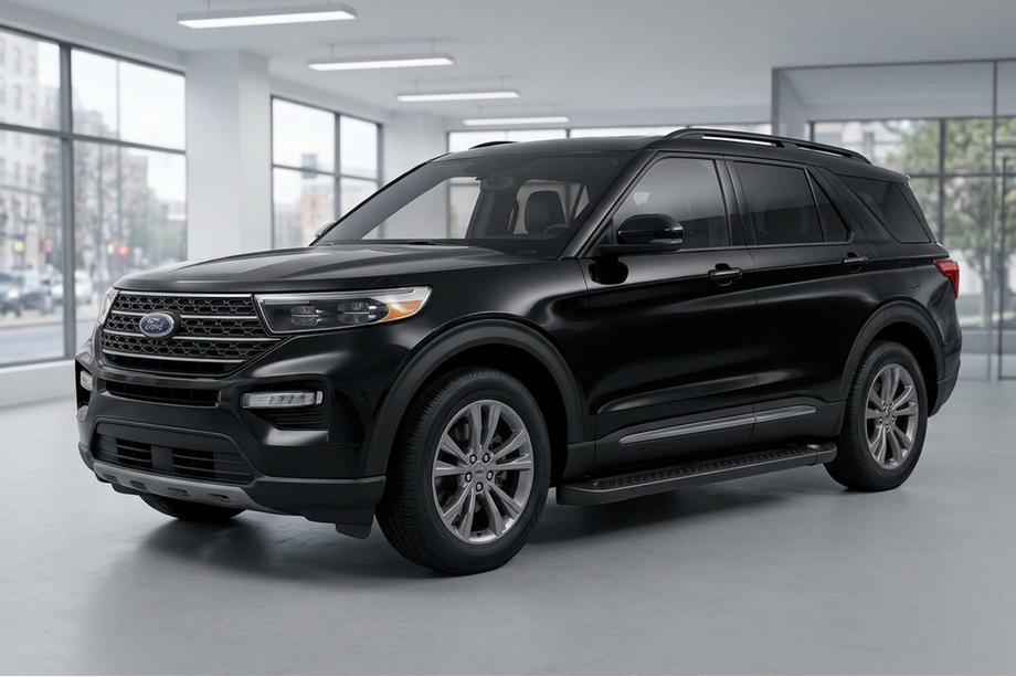 Ford Explorer 2019– Bočne stopnice Allmond Black (2 kosa, aluminij) Image
