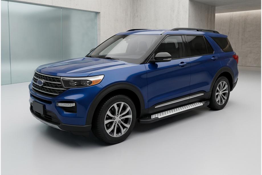 Ford Explorer 2019– Stranske stopnice Allmond Grey (2 kosa, aluminij) Image