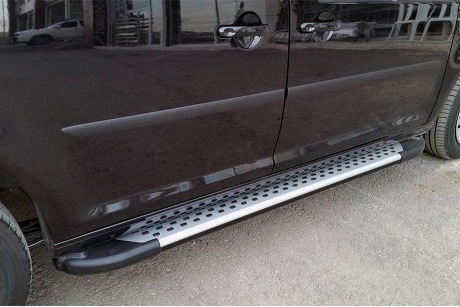 Volkswagen Caddy 2020– Stranske stopnice Allmond Grey (2 kosa, aluminij) Image
