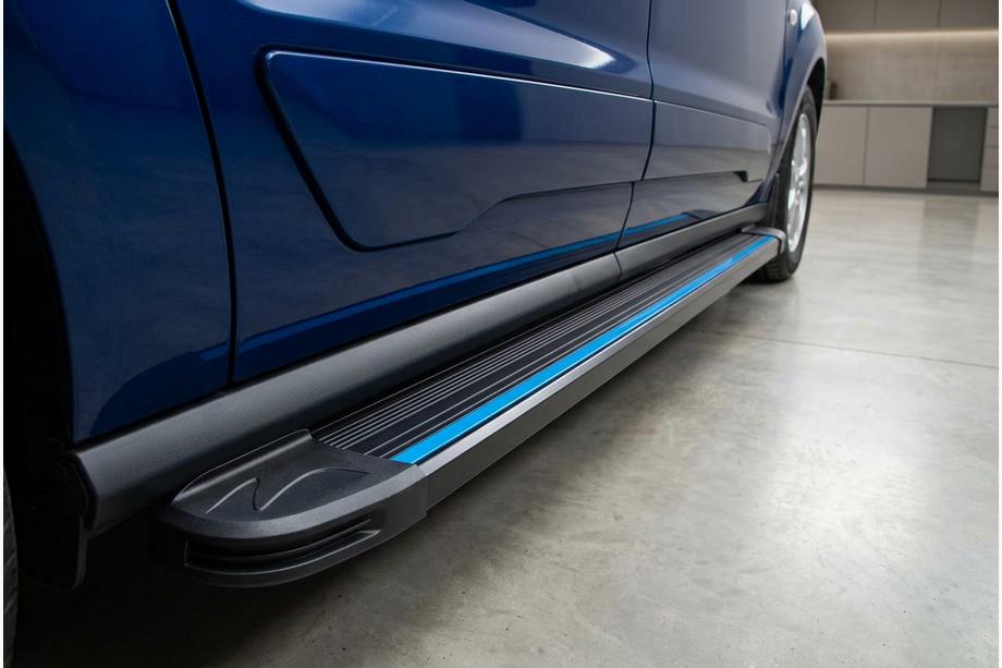 Volkswagen Caddy 2020– Bočne stopnice Maya Blue (2 kos, aluminij) Maxi medosna razdalja Image