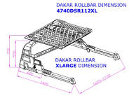 Volkswagen Amarok 2010–2022 Rollbar s košaro Dakar (za rolo pokrov) fotografija 5