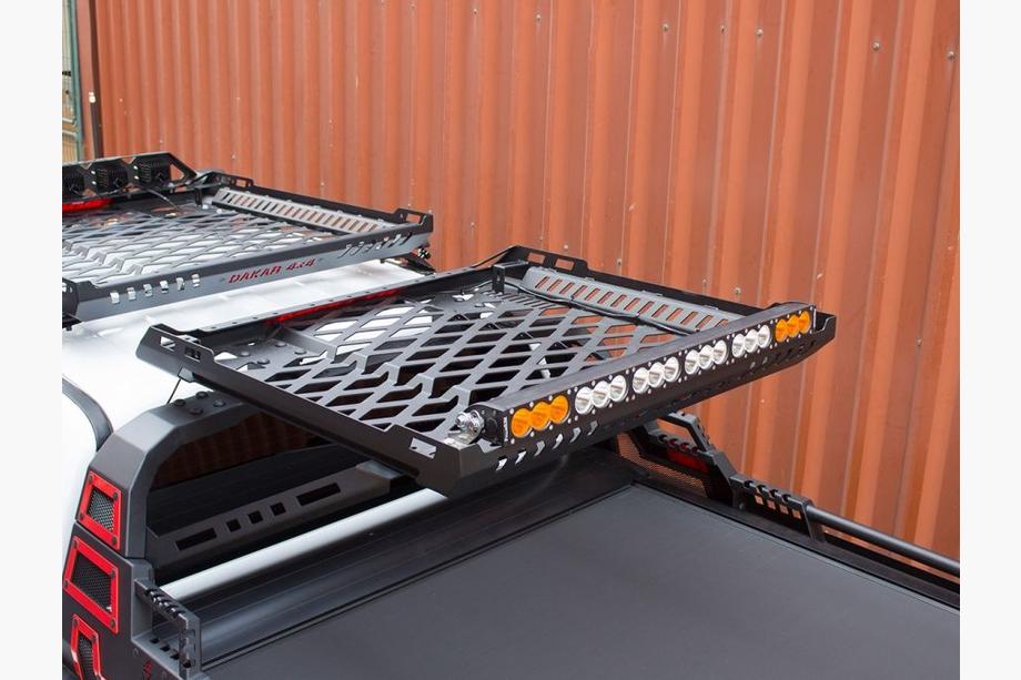 Toyota Hilux 2006–2015 Dakar prtljažna košara za rollbar (100x100 cm) Fotografija 2
