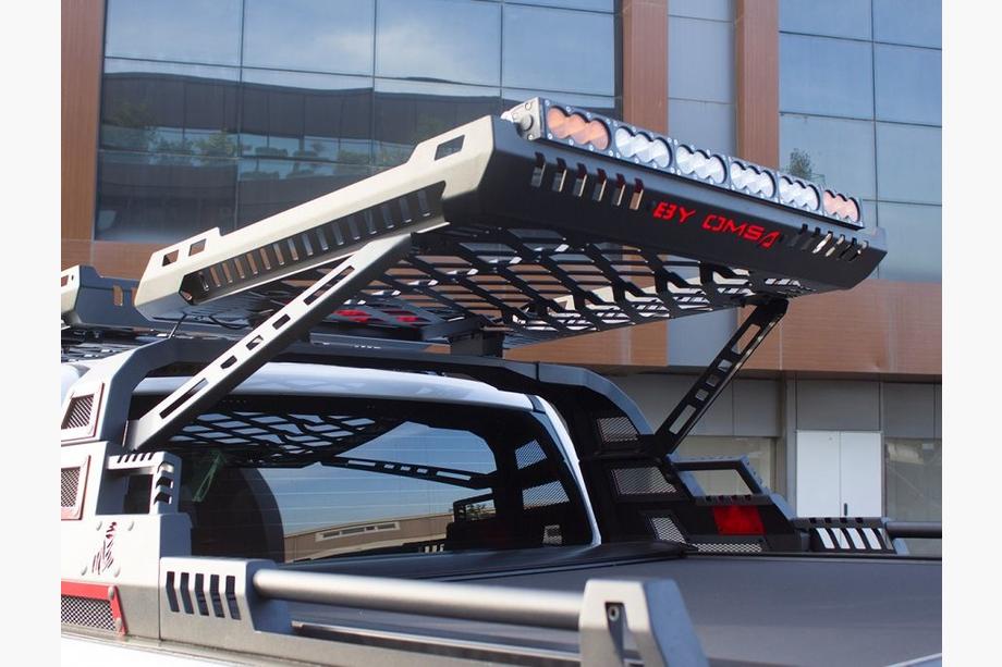Toyota Hilux 2006–2015 Dakar prtljažna košara za rollbar (100x100 cm) Fotografija 1
