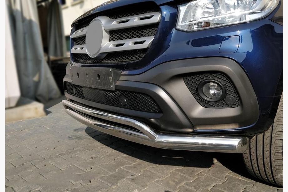 Mercedes X class 2017–2020 Sprednji dvojni zaščitni lok Vegas (nerjavno jeklo, 76 mm) Image