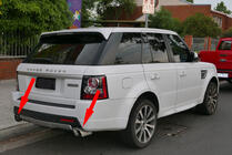 Range Rover Sport 2005–2013 Izpušni zaključki V2 (2 kosa, nerjavno jeklo) fotografija 1