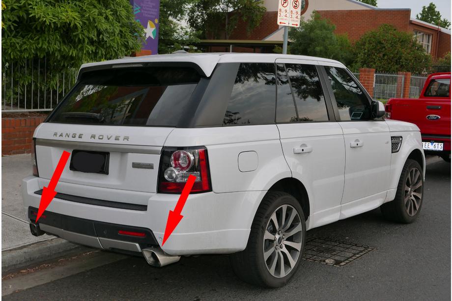 Range Rover Sport 2005–2013 Izpušni zaključki V2 (2 kosa, nerjavno jeklo) Image