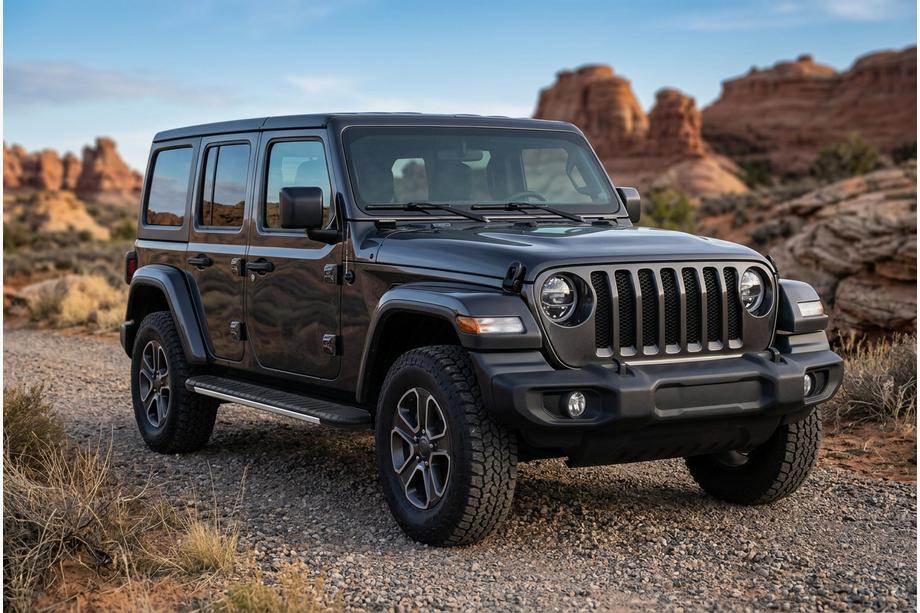 Jeep Wrangler 2018– Bočne stopnice Bosphorus Grey (2 kos, aluminij) Image