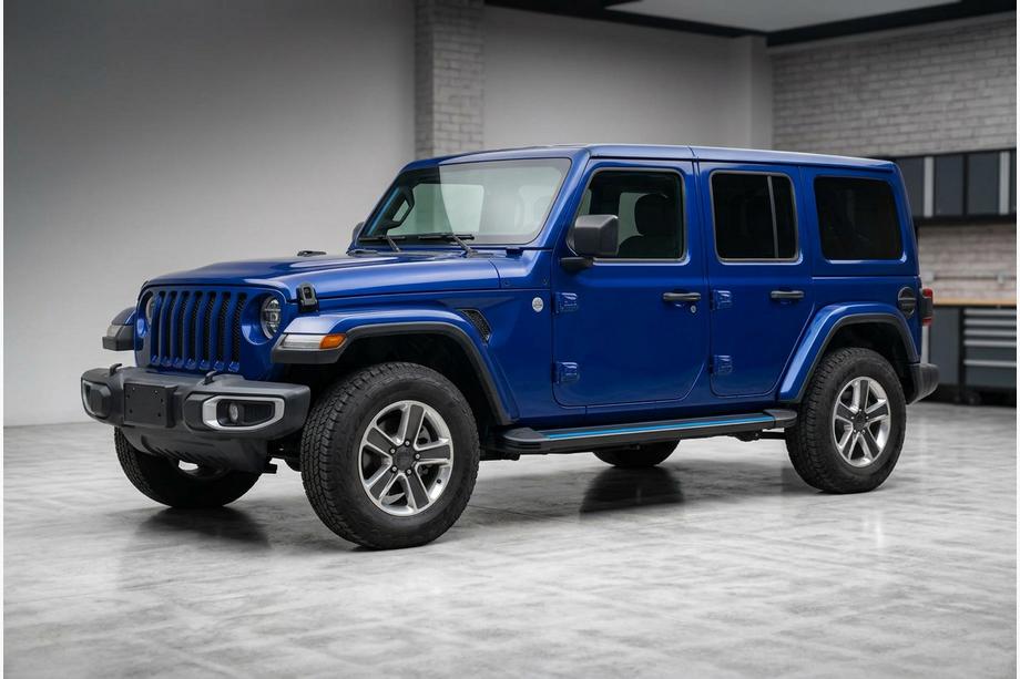Jeep Wrangler 2018– Bočne stopnice Maya Blue (2 kos, aluminij) Image